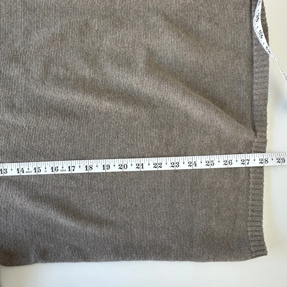 IZOD Mens XL 1/4 Zip‎ Pullover Sweater Cotton Blend  Knit Taupe Preppy Academia